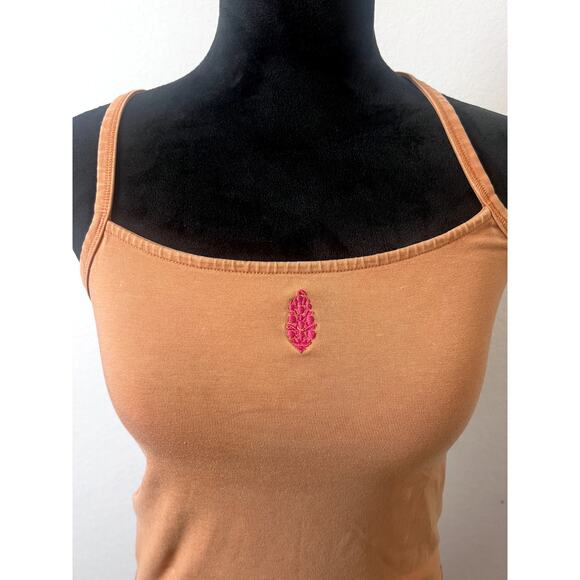 Free People Movement Strappy Tank Top - Brown & Pink, Small - Picture 2 of 7
